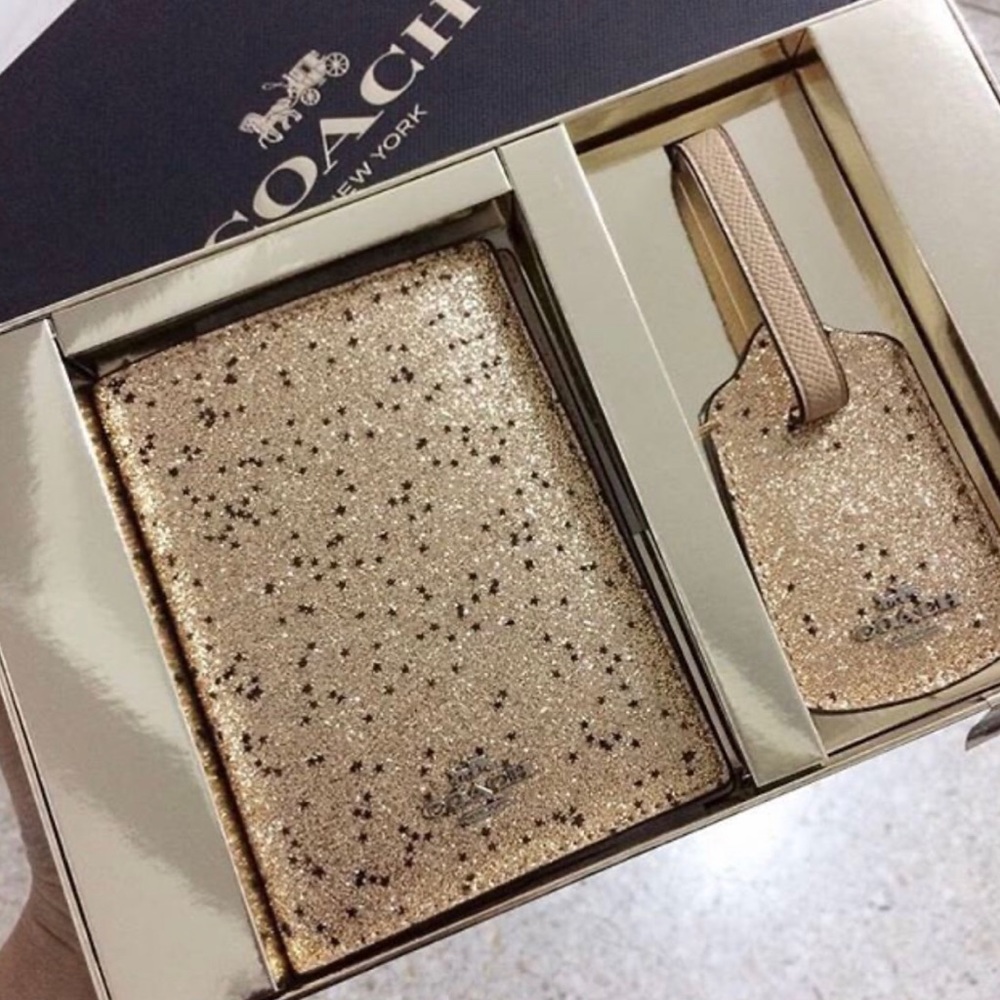 Coach star glitter travel set